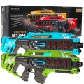 Sada 2 laserových zbraní pro děti 8+ Laser Tag Blue zelená 4 týmy + 4 typy zbraní