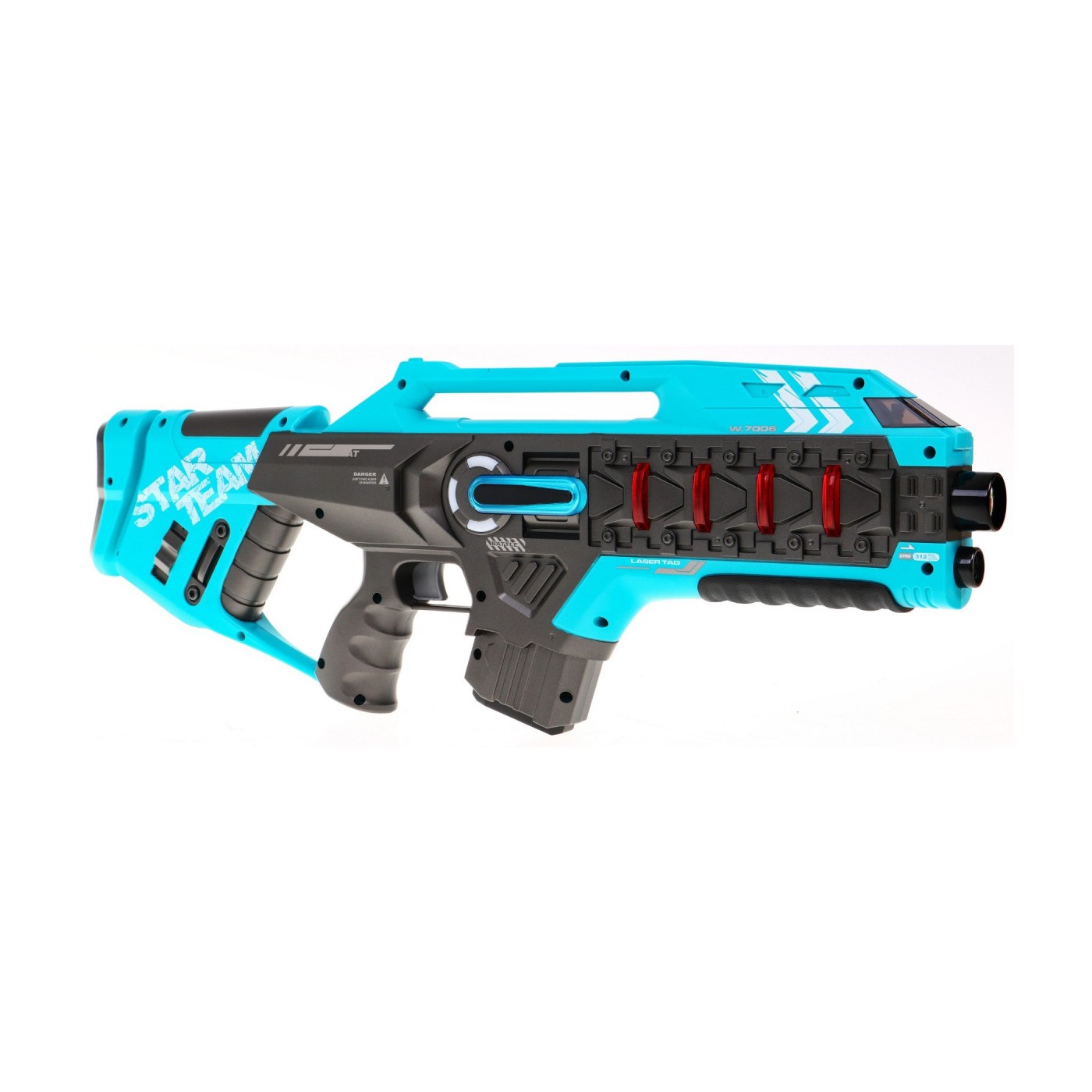 Sada 2 laserových zbraní pro děti 8+ Laser Tag Blue zelená 4 týmy + 4 typy zbraní