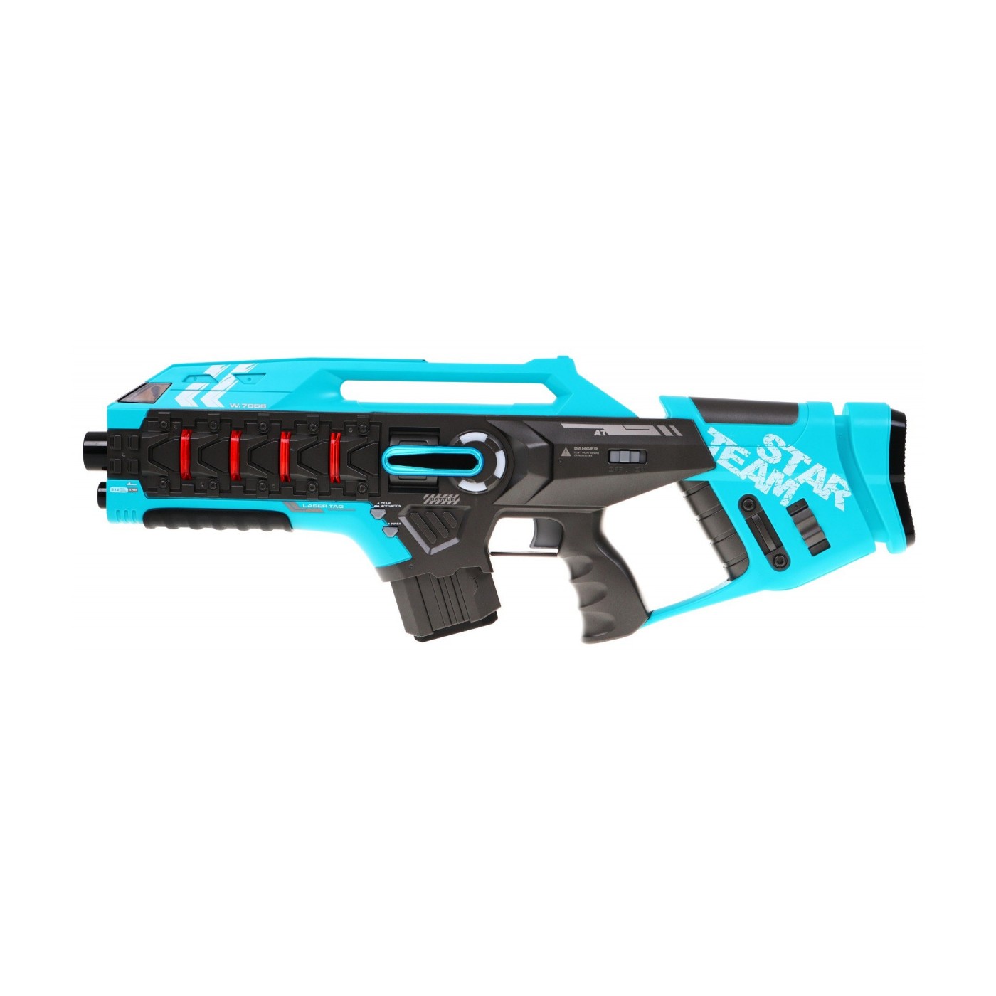 Sada 2 laserových zbraní pro děti 8+ Laser Tag Blue zelená 4 týmy + 4 typy zbraní