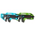 Sada 2 laserových zbraní pro děti 8+ Laser Tag Blue zelená 4 týmy + 4 typy zbraní