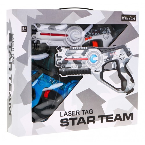 2 laserové zbraně pro děti 8+ Laser Tag 4 týmy + 4 typy zbraní + interaktivní funkce