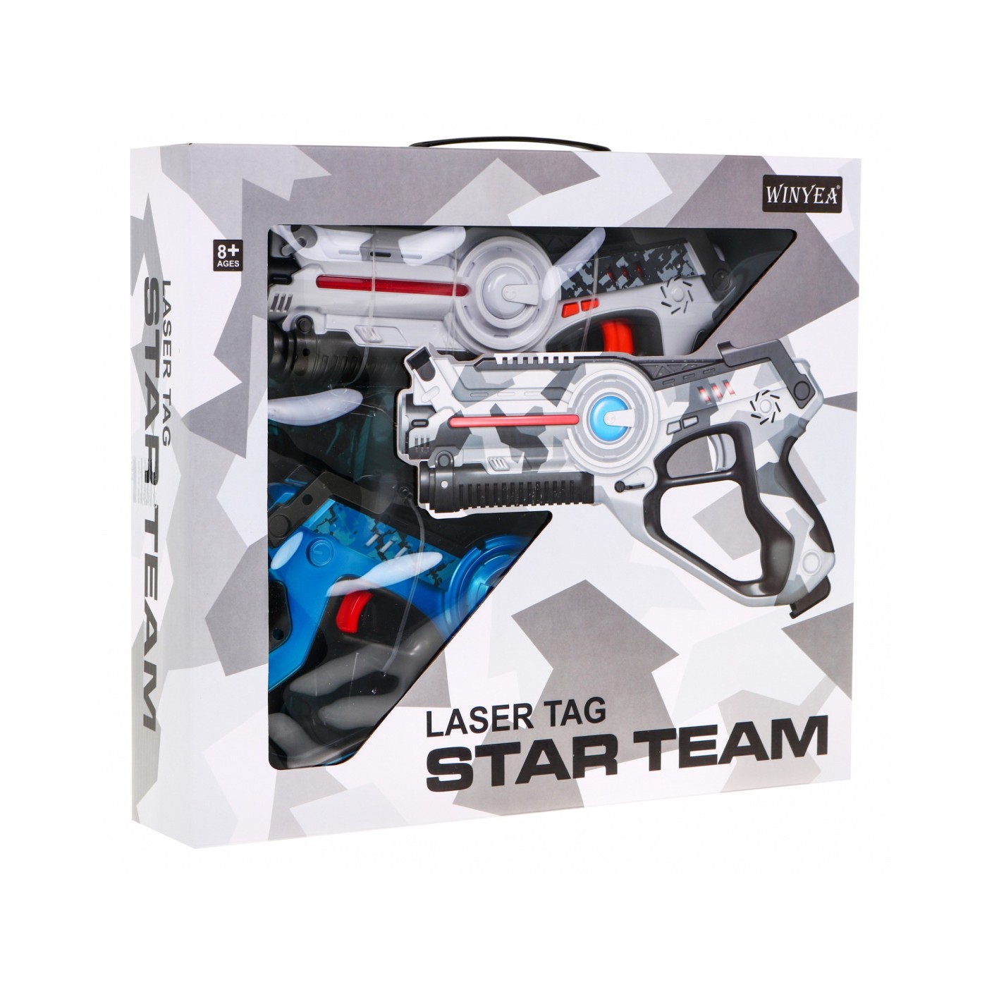 2 laserové zbraně pro děti 8+ Laser Tag 4 týmy + 4 typy zbraní + interaktivní funkce