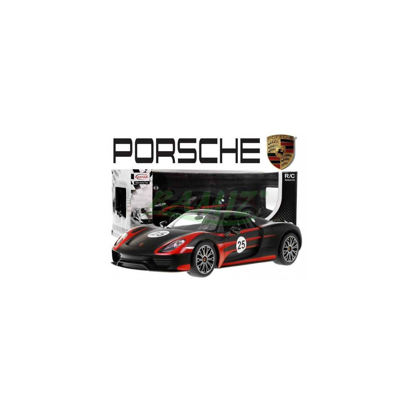 Autíčko R C Porsche 918 Performance černý 1 14 Rastar