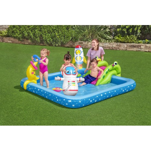 Vodní hřiště Small Astronaut 288X206X84 BESTWAY 5v1  + Skluzavka + Obruče