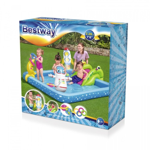 Vodní hřiště Small Astronaut 288X206X84 BESTWAY 5v1  + Skluzavka + Obruče