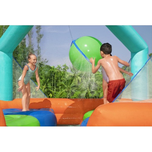 Dětské hřiště Vodní park Dodge Drench BESTWAY + vodní sprcha + 4 nafukovací plošiny