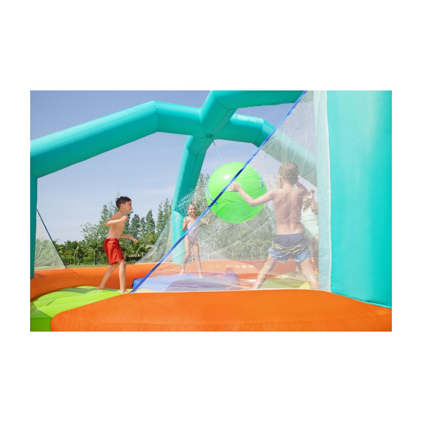 Dětské hřiště Vodní park Dodge Drench BESTWAY + vodní sprcha + 4 nafukovací plošiny