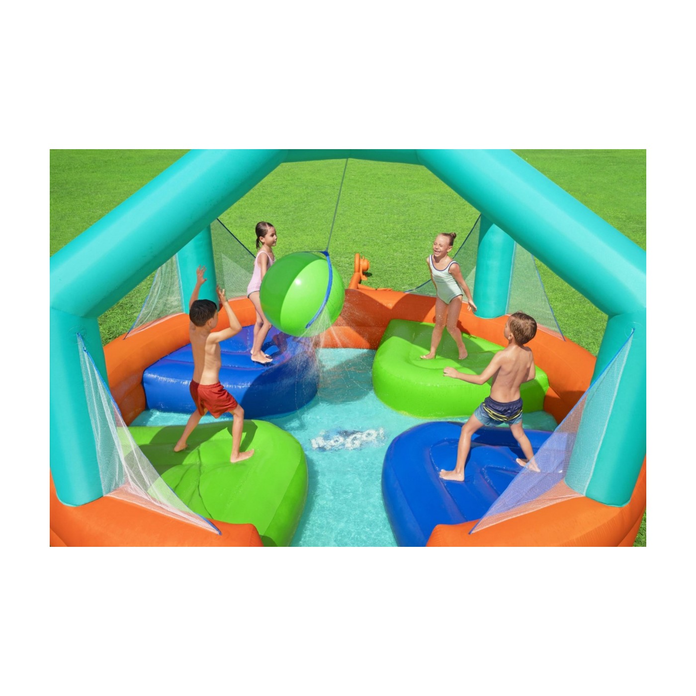 Dětské hřiště Vodní park Dodge Drench BESTWAY + vodní sprcha + 4 nafukovací plošiny