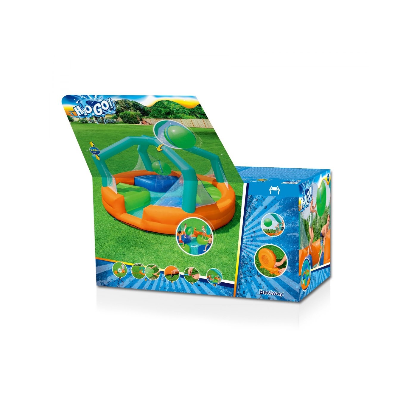 Dětské hřiště Vodní park Dodge Drench BESTWAY + vodní sprcha + 4 nafukovací plošiny