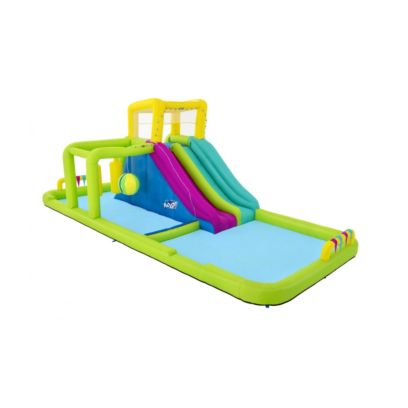 Mega vodní zábavní park děti 5+ BESTWAY Překážky + Skluzavka + Sprška