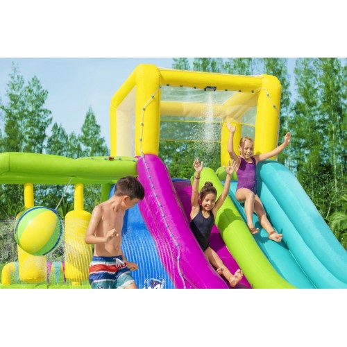 Mega vodní zábavní park děti 5+ BESTWAY Překážky + Skluzavka + Sprška