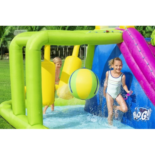 Mega vodní zábavní park děti 5+ BESTWAY Překážky + Skluzavka + Sprška