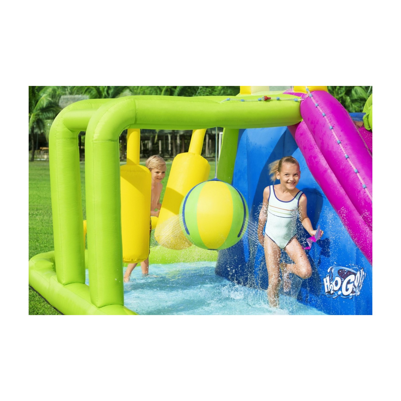 Mega vodní zábavní park děti 5+ BESTWAY Překážky + Skluzavka + Sprška