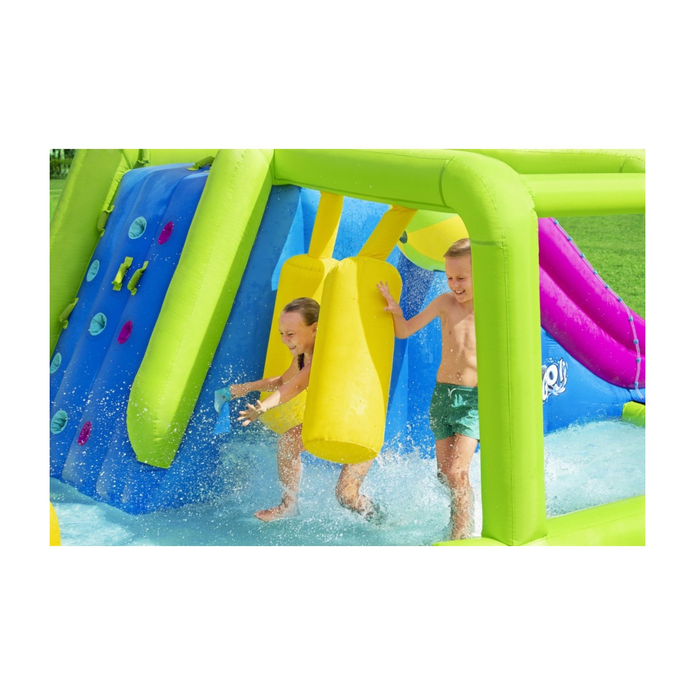 Mega vodní zábavní park děti 5+ BESTWAY Překážky + Skluzavka + Sprška