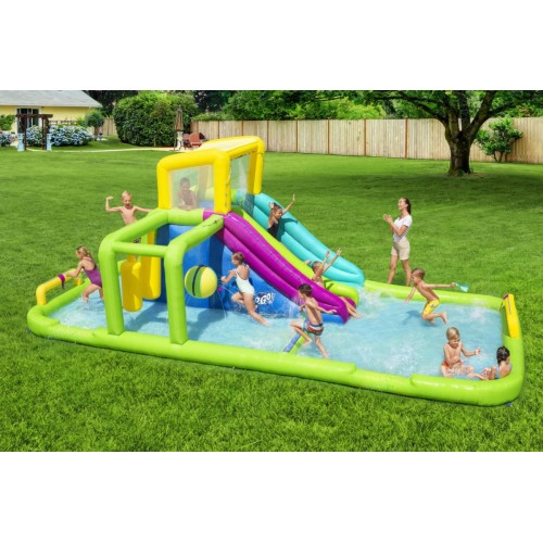 Mega vodní zábavní park děti 5+ BESTWAY Překážky + Skluzavka + Sprška