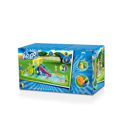 Mega vodní zábavní park děti 5+ BESTWAY Překážky + Skluzavka + Sprška
