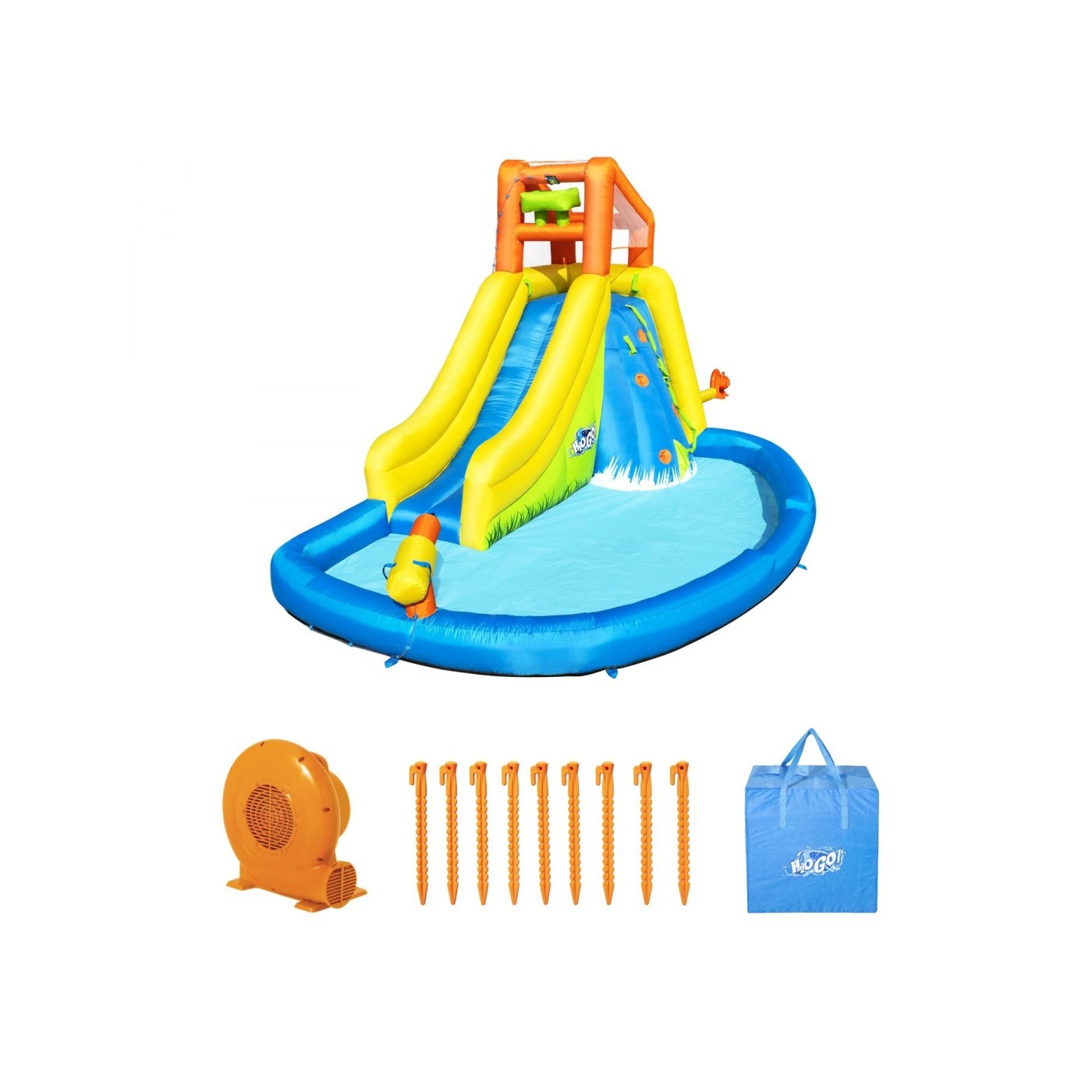 Hřiště 5+ vodní park BESTWAY + skluzavka + horolezectví