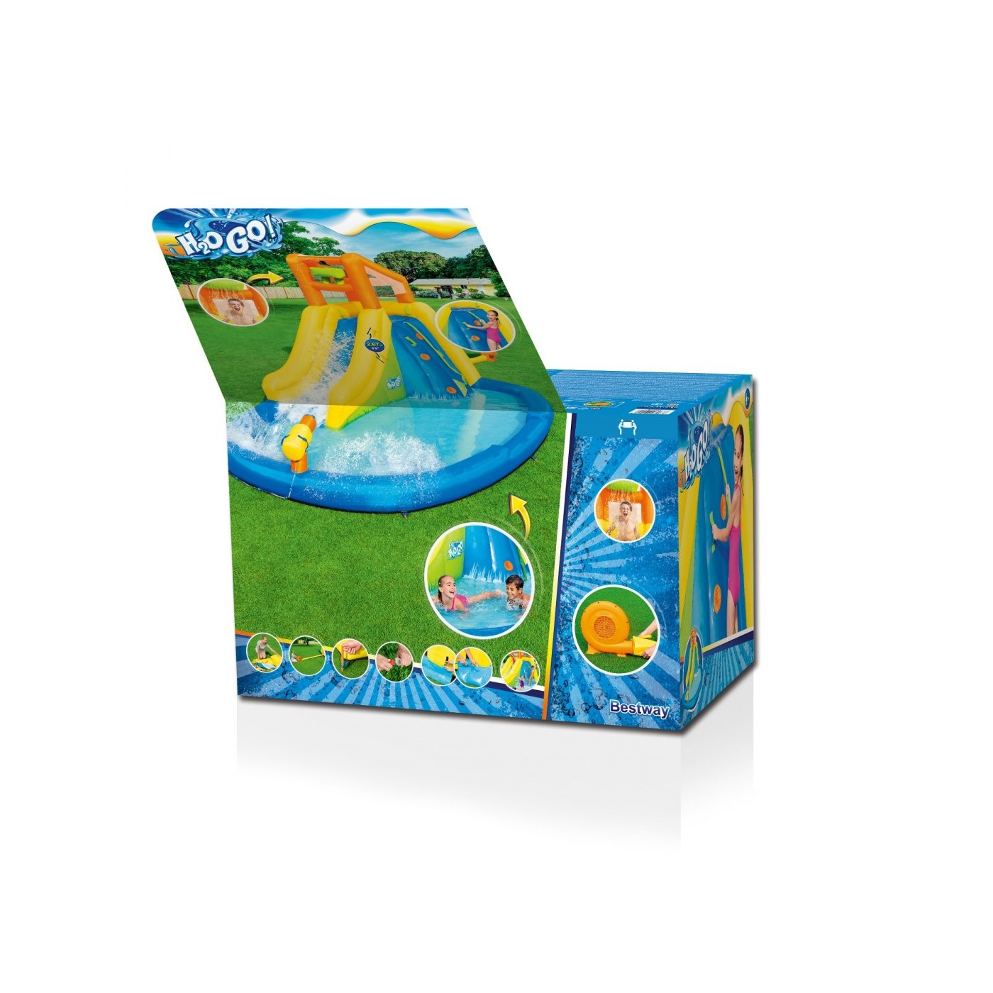 Hřiště 5+ vodní park BESTWAY + skluzavka + horolezectví