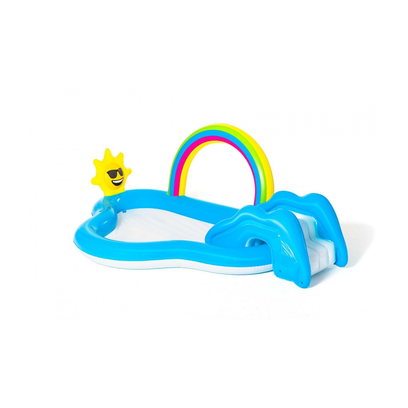 Nafukovací zahradní hřiště Sunny Rainbow 257x145x91cm BESTWAY + skluzavka