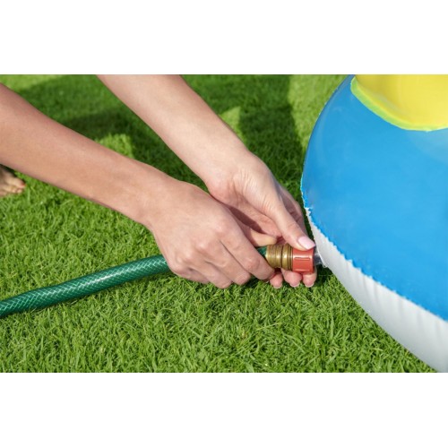Nafukovací zahradní hřiště Sunny Rainbow 257x145x91cm BESTWAY + skluzavka