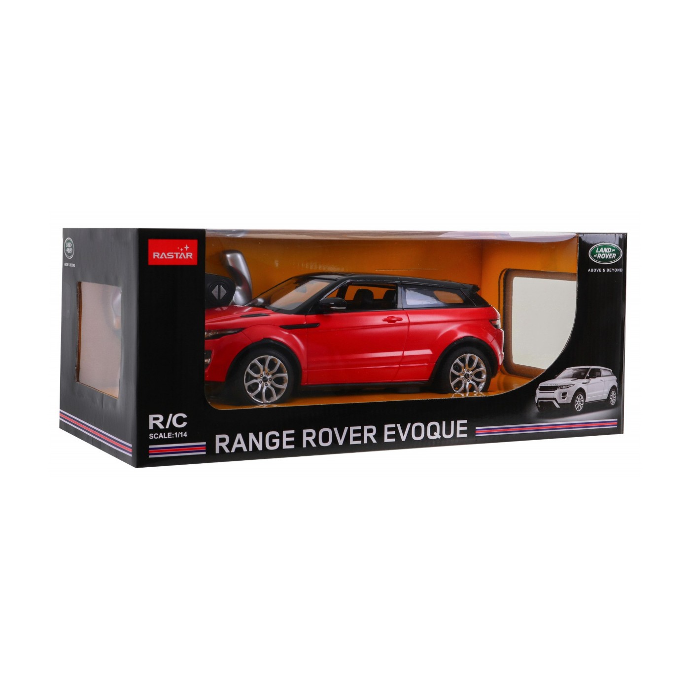 Range Rover Evoque červený RASTAR model 1:14 Dálkové ovládání Off-Road auto + Dálkové ovládání