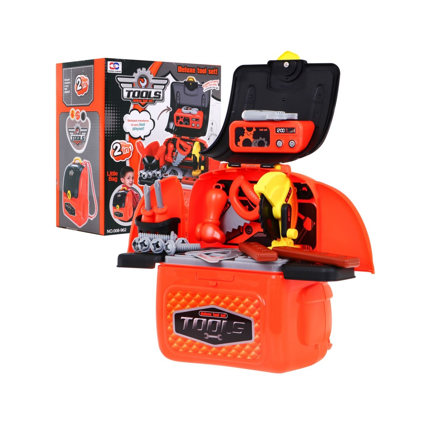 Batoh 2v1 Dětská dílna 3Přenosná DIY sada Nástroje Příslušenství