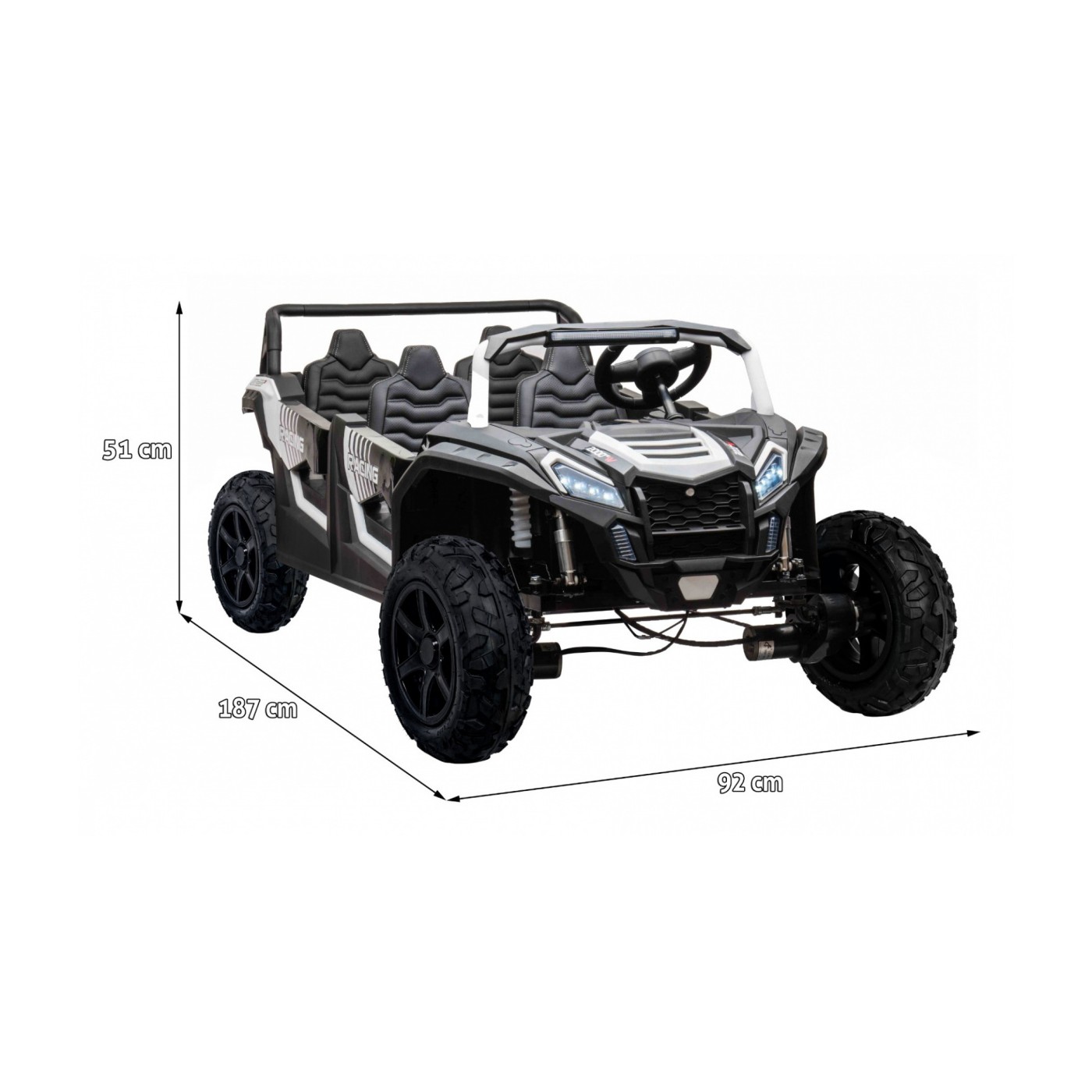 4místná bugina ATV RACING UTV2000 bílá