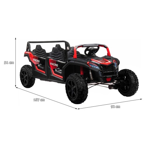 4místná bugina ATV RACING UTV2000 červená