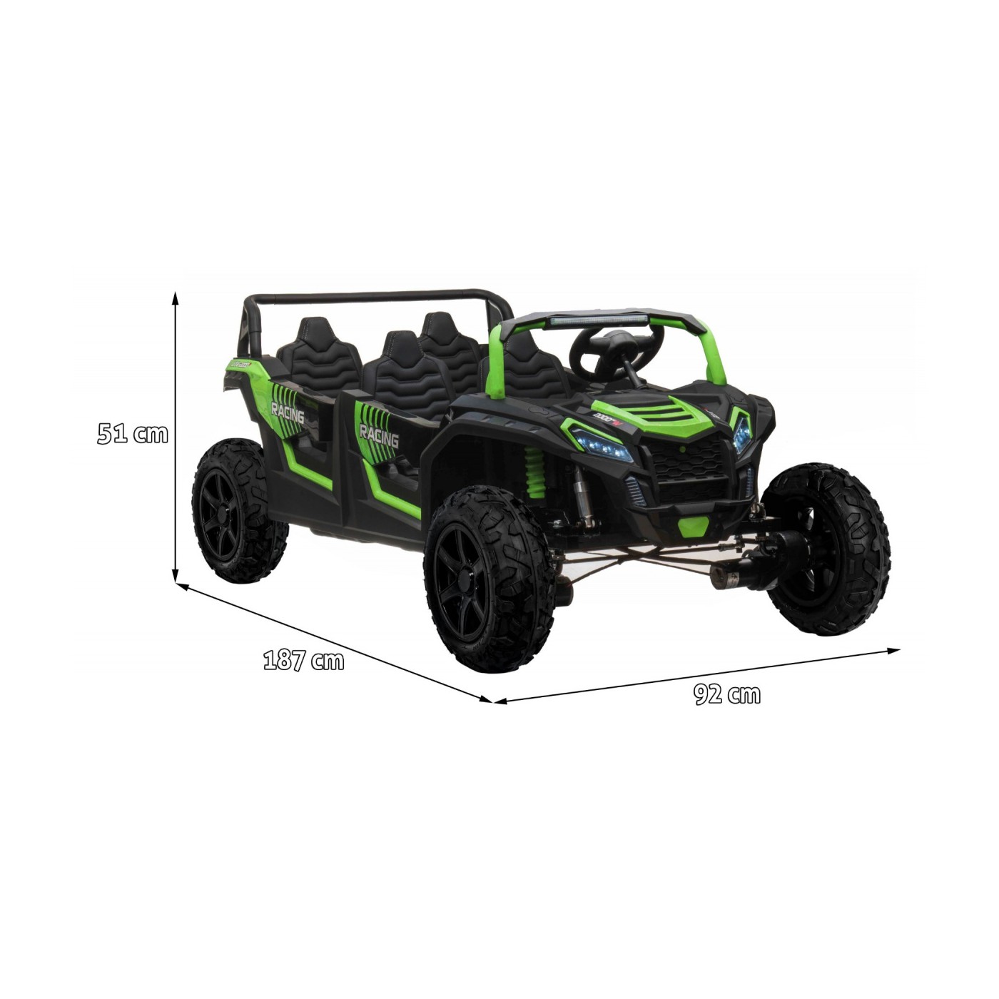 4místná bugina ATV RACING UTV2000 zelená