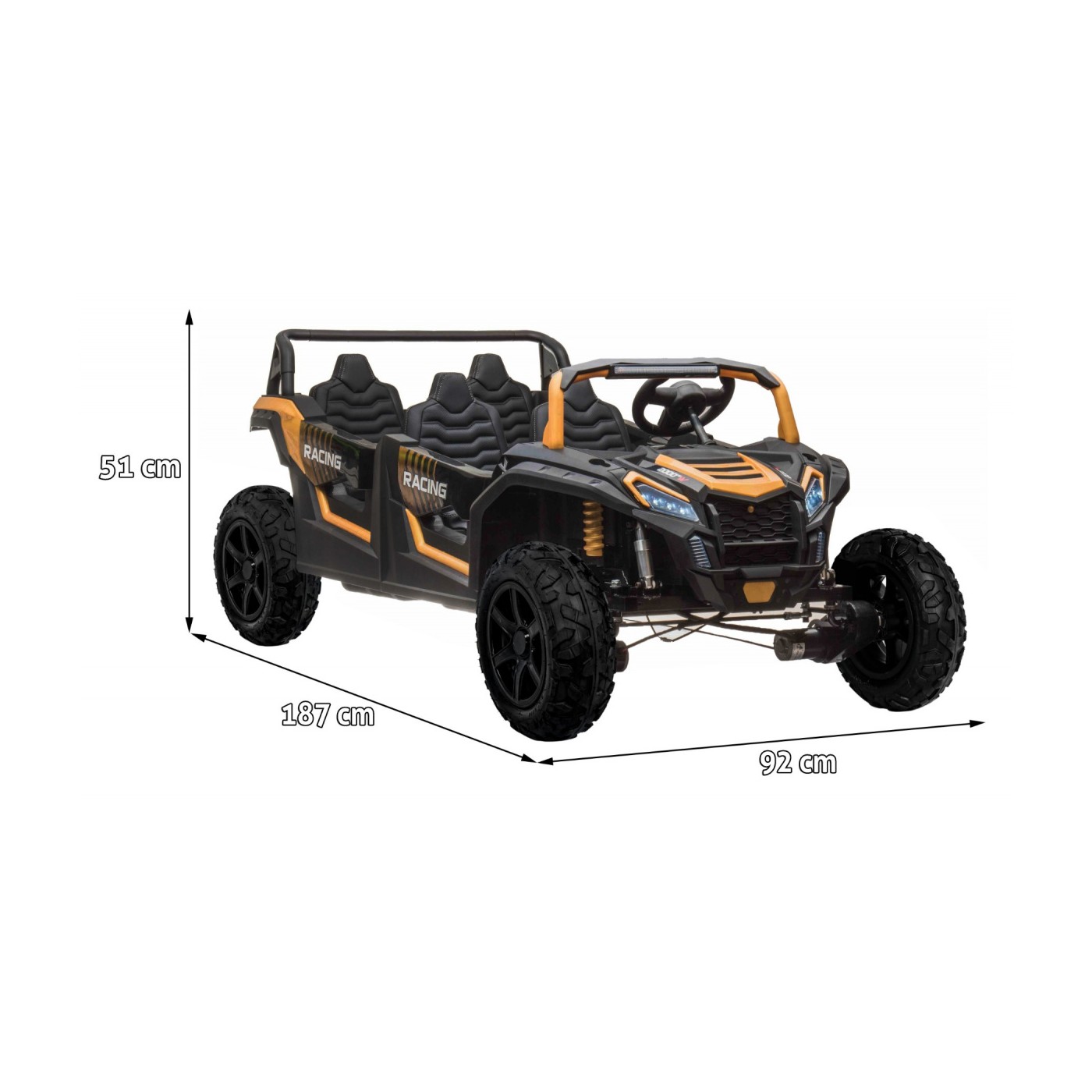 4místná bugina ATV RACING UTV2000 Zlatá