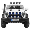 Allroad terénní auto pro 2 děti bílá + Naped 4x4 + dálkové ovládání + pomalý start + MP3 LED