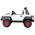 Allroad terénní auto pro 2 děti bílá + Naped 4x4 + dálkové ovládání + pomalý start + MP3 LED
