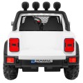 Allroad terénní auto pro 2 děti bílá + Naped 4x4 + dálkové ovládání + pomalý start + MP3 LED