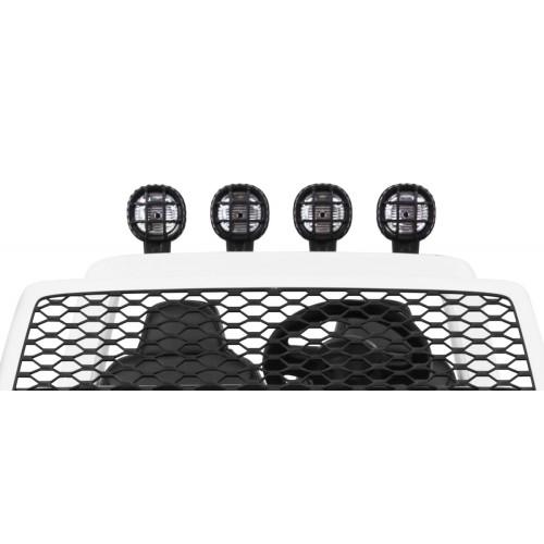 Allroad terénní auto pro 2 děti bílá + Naped 4x4 + dálkové ovládání + pomalý start + MP3 LED