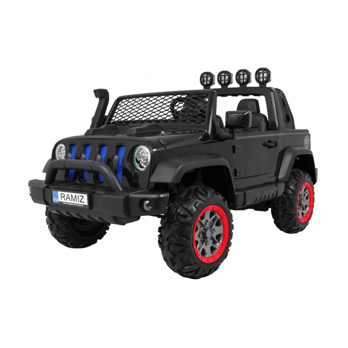 AllRoad 2 Kids Off-Road auto černý + 4x4 Drive + dálkové ovládání + pomalý start + MP3 LED