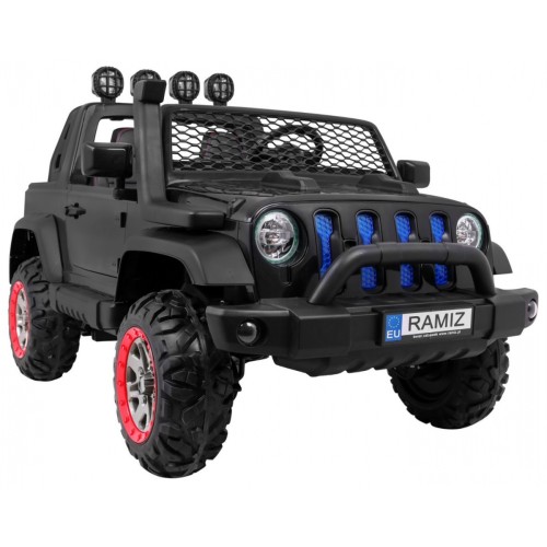 AllRoad 2 Kids Off-Road auto černý + 4x4 Drive + dálkové ovládání + pomalý start + MP3 LED