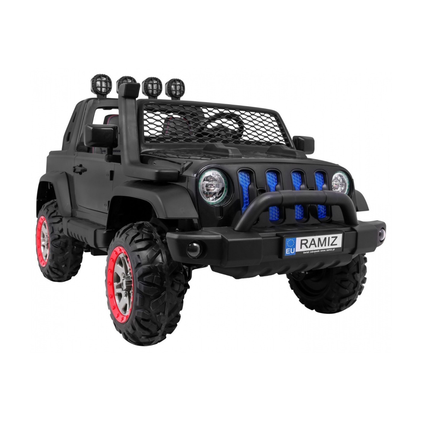 AllRoad 2 Kids Off-Road auto černý + 4x4 Drive + dálkové ovládání + pomalý start + MP3 LED