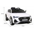 Audi E-Tron Sportback Kids bílá Remote 4x4 Drive Slow Start Rádio MP3 LED