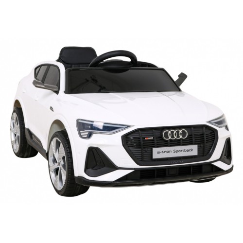 Audi E-Tron Sportback Kids bílá Remote 4x4 Drive Slow Start Rádio MP3 LED