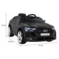 Audi E-Tron Sportback Kids černý + dálkové ovládání + pohon 4x4 + pomalý start + MP3 rádio + LED