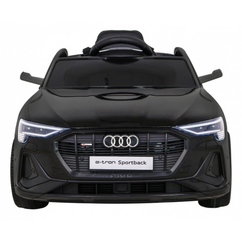 Audi E-Tron Sportback Kids černý + dálkové ovládání + pohon 4x4 + pomalý start + MP3 rádio + LED