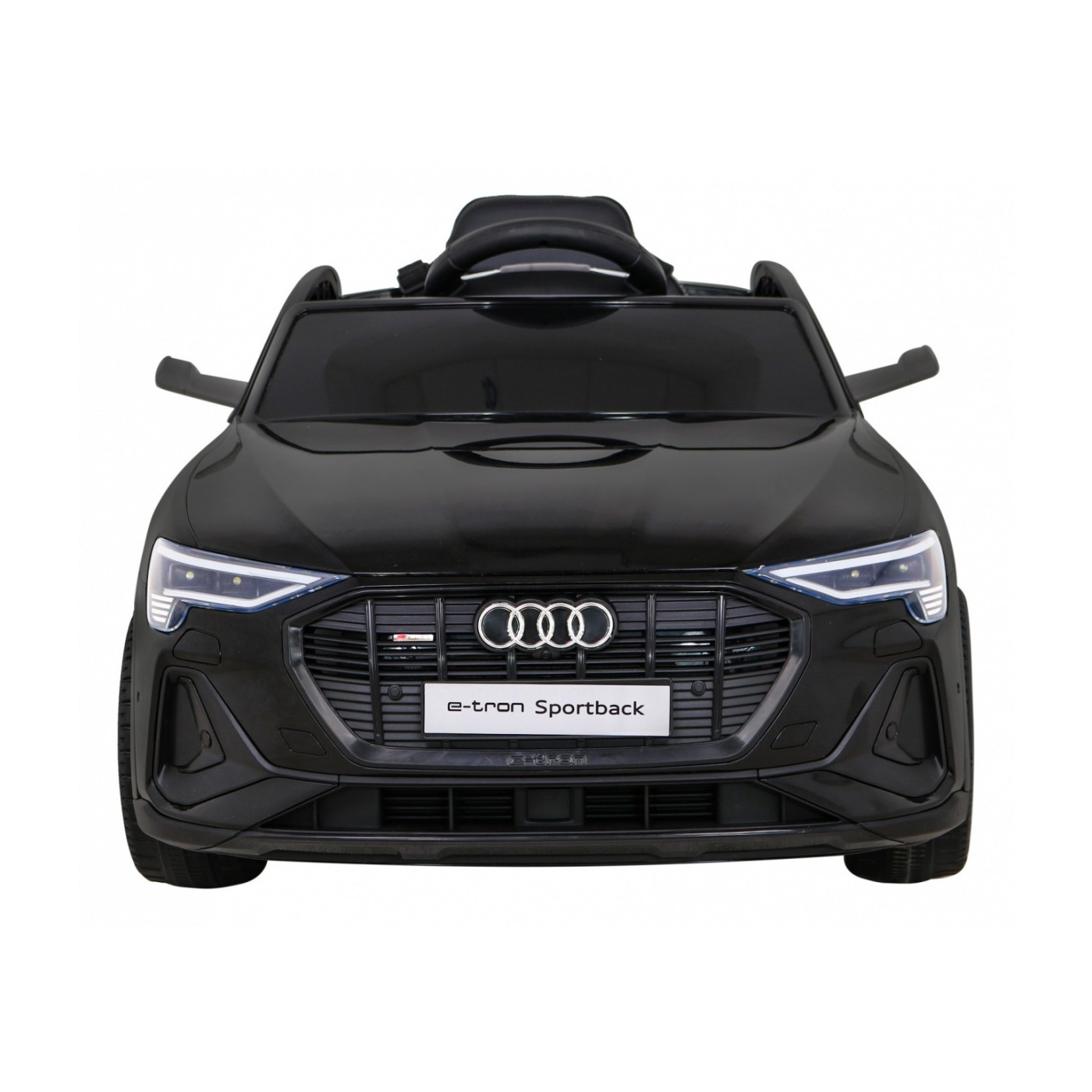 Audi E-Tron Sportback Kids černý + dálkové ovládání + pohon 4x4 + pomalý start + MP3 rádio + LED