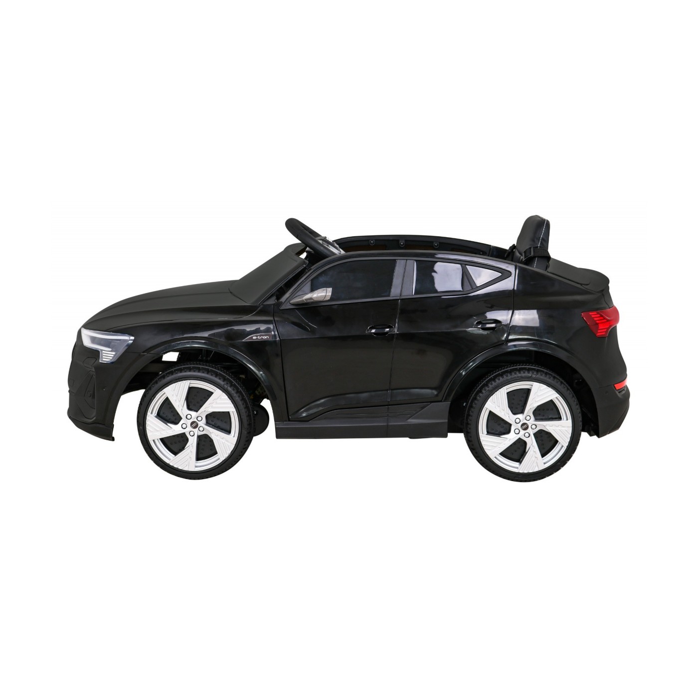 Audi E-Tron Sportback Kids černý + dálkové ovládání + pohon 4x4 + pomalý start + MP3 rádio + LED
