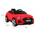 Audi E-Tron Sportback Kids červená Remote Drive 4x4 Rádio s pomalým startem MP3 LED