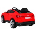 Audi E-Tron Sportback Kids červená Remote Drive 4x4 Rádio s pomalým startem MP3 LED