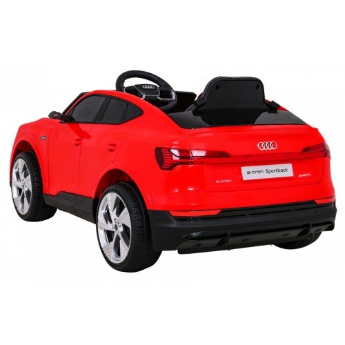 Audi E-Tron Sportback Kids červená Remote Drive 4x4 Rádio s pomalým startem MP3 LED