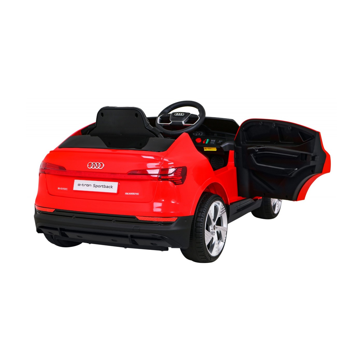 Audi E-Tron Sportback Kids červená Remote Drive 4x4 Rádio s pomalým startem MP3 LED
