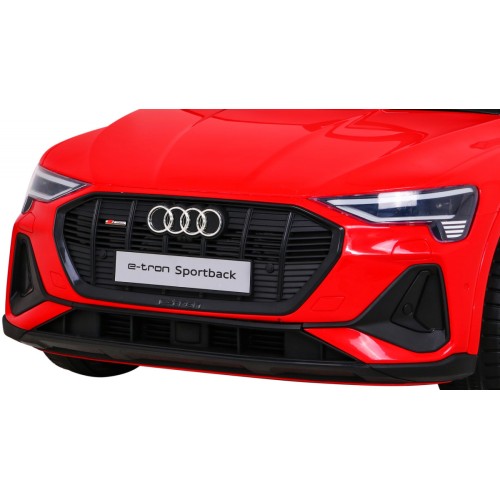 Audi E-Tron Sportback Kids červená Remote Drive 4x4 Rádio s pomalým startem MP3 LED