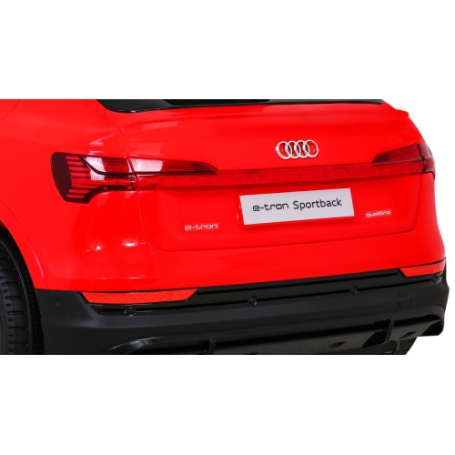 Audi E-Tron Sportback Kids červená Remote Drive 4x4 Rádio s pomalým startem MP3 LED