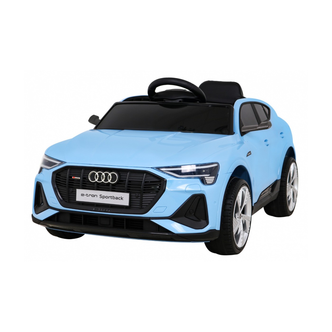 Audi E-Tron Sportback Kids Blue Remote Drive 4x4 Rádio s pomalým startem MP3 LED